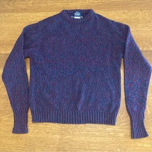 Men's Blue and Red Sweater